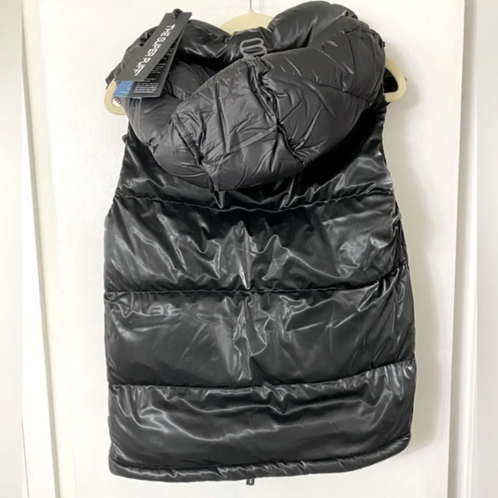 Aritzia Black Super Puffer Feather Down Vest in Black - Picture 3 of 6